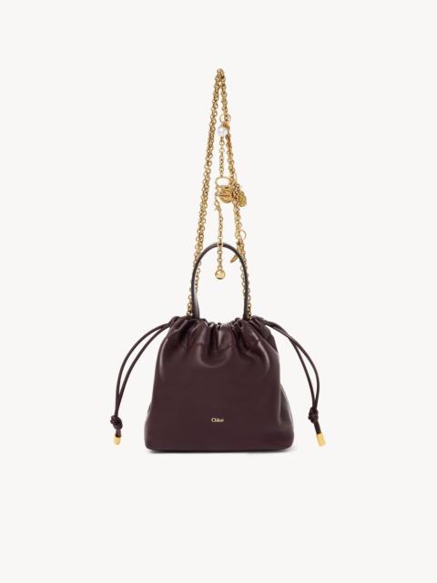 MINI CHLOÉ ICONS SHOULDER BAG WITH CHAIN IN SOFT LEATHER