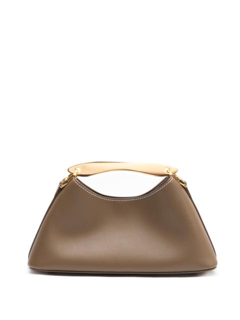 Mini Boomerang Leather Rock/White Stitches