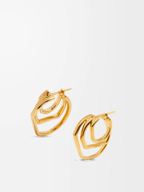 Stacked hoop earrings in sterling silver