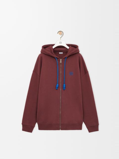 Zip-up hoodie in cotton