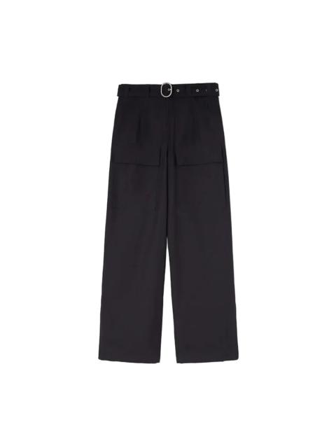 Jil Sander+ Belted Relaxed Trousers With Front Pockets Pants Navy