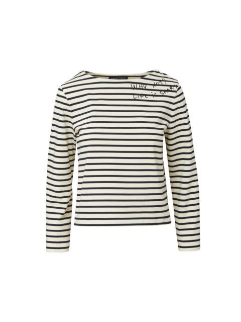 HOVEY EMBROIDERED STRIPE TOP