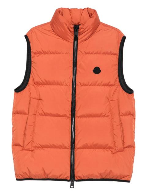 quilted zip-front vest