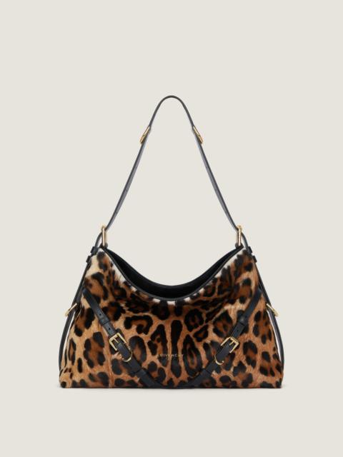 MEDIUM VOYOU BAG IN LEOPARD PRINT LEATHER