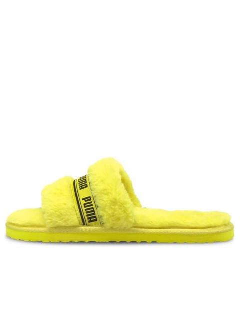 (WMNS) PUMA Fluff Slides 'Fluo Yellow' 384937-04