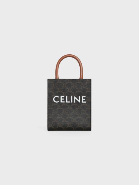 Mini Vertical Cabas in Triomphe Canvas and calfskin with Celine print