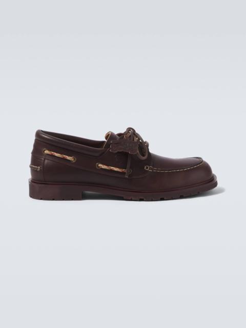 Leather boat shoes