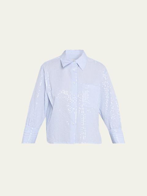 J. D. Sequined Striped Shirt