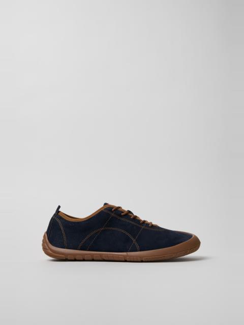Blue Nubuck Sneakers for Men.