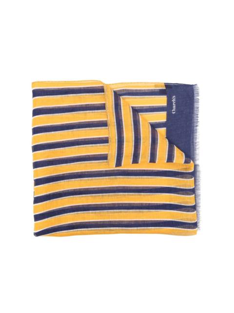 striped linen scarf