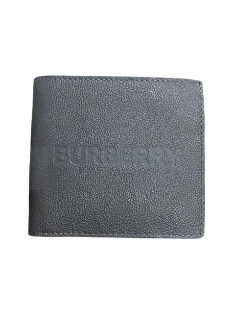 Burberry Embossed Leather Bifold Wallet Grey