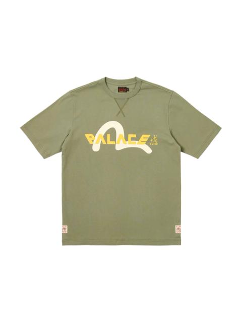 Palace x Evisu Logo T-Shirt Olive