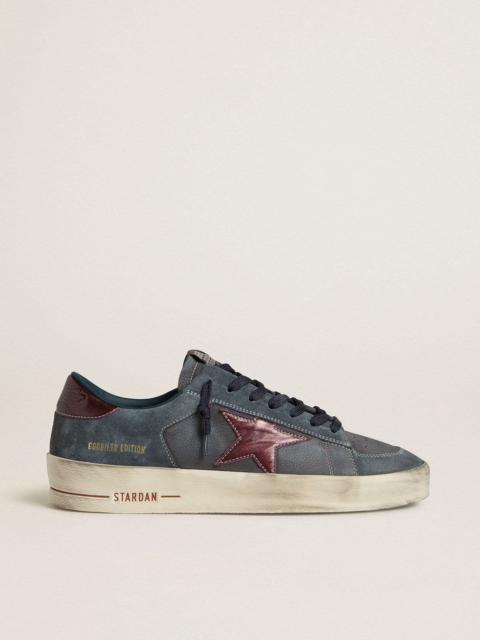 Men's Stardan LTD in anthracite nubuck and blue suede with metallic leather star