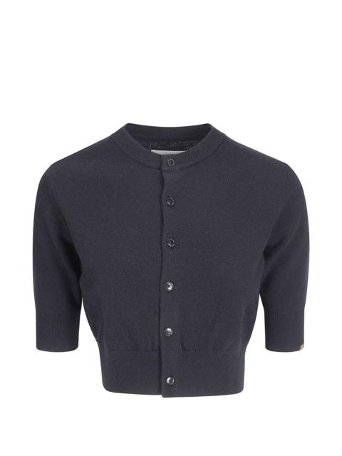 button cashmere cardigan