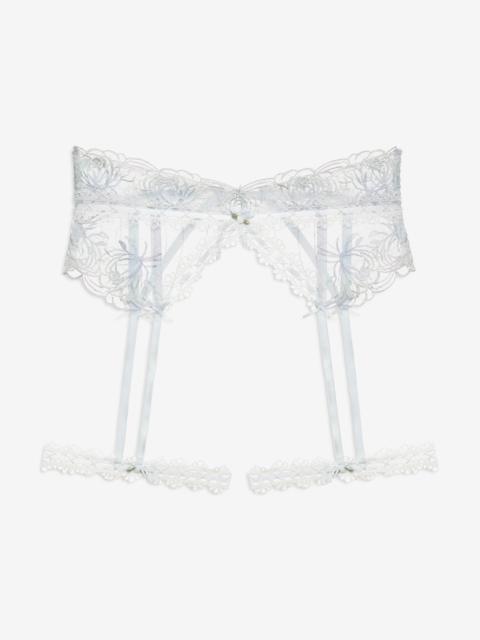 Shimmer Garden Garter Belt