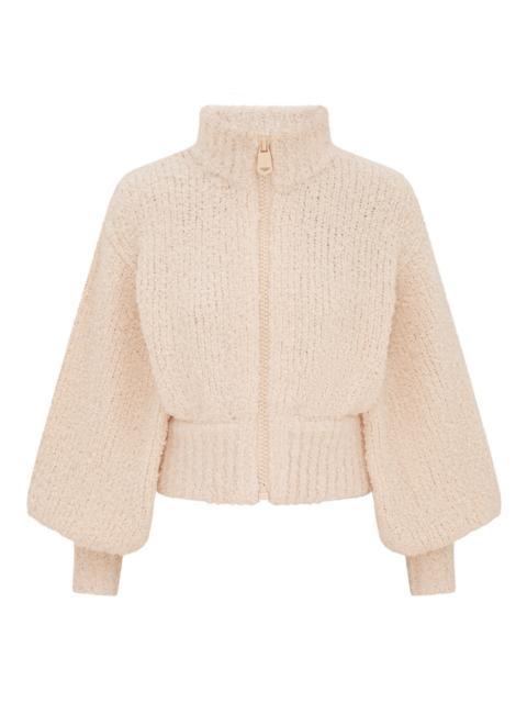 HYPNOTIC BOUCLE KNIT BOMBER