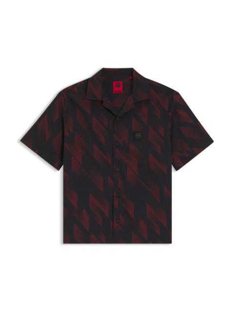 HUGO X RB OVERSIZE-FIT SHIRT WITH PRINTED PATTERN