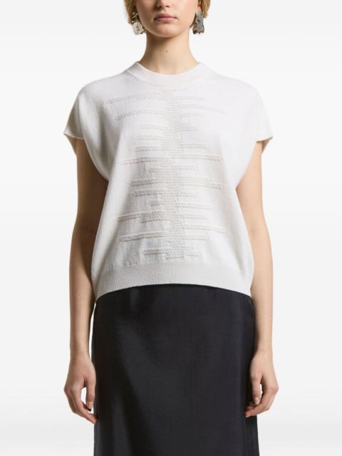 short-sleeve knit T-shirt