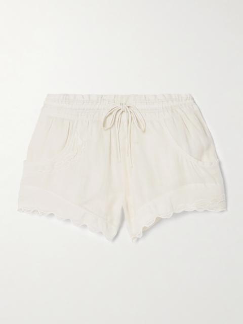 Lola Embroidered Ramie Shorts