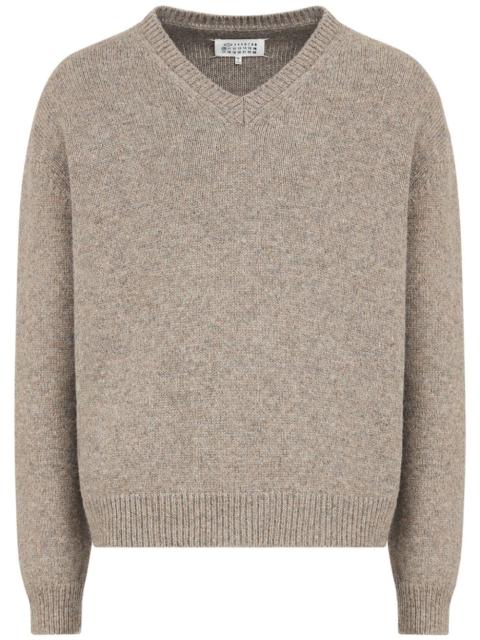 speckle-knit wool jumper