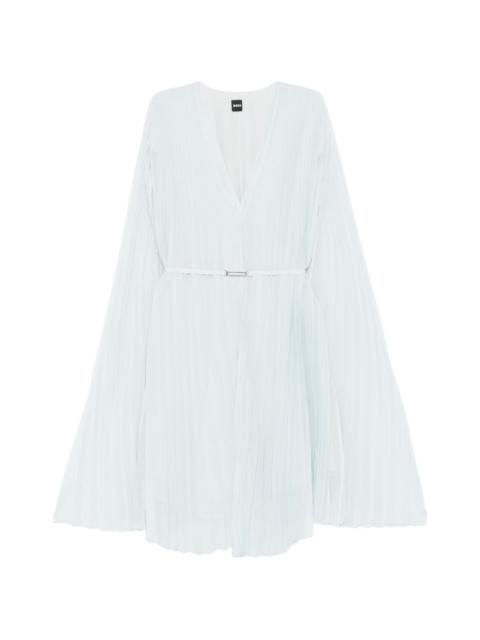 Doplisse V-neck pleated midi dress