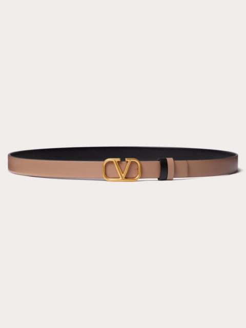 REVERSIBLE VLOGO SIGNATURE BELT IN GLOSSY CALFSKIN 20 MM