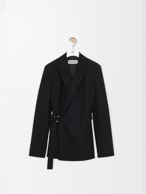 Draped jacket in wool