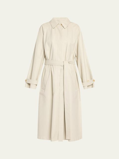 Ryota Belted Leather Trench Coat