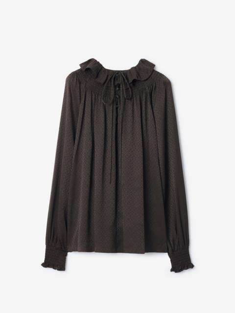 Geometric Silk Blouse