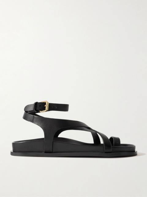 Jalen Slim leather sandals Black