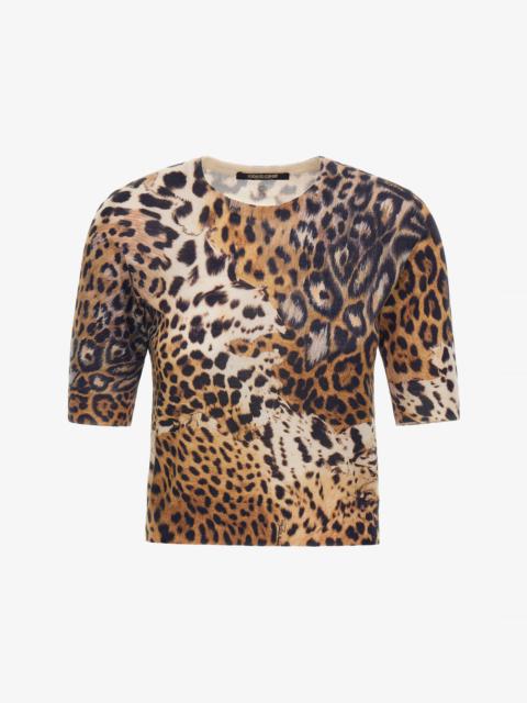 Malachite Print Short sleeve Knit