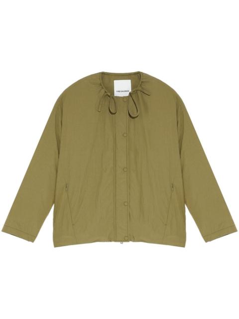 drawstring-neck down jacket