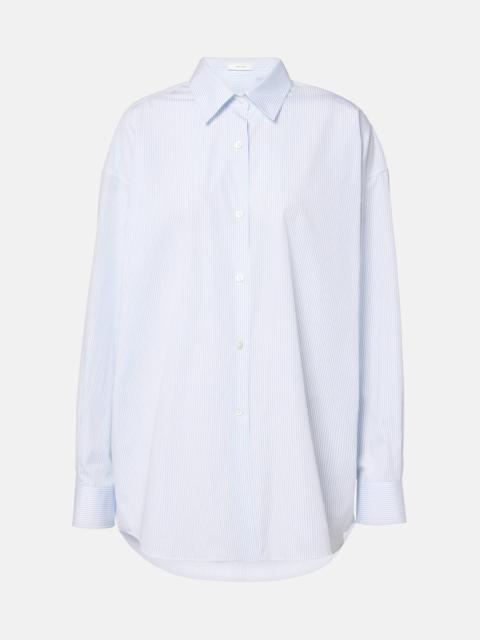 Caster striped cotton poplin shirt