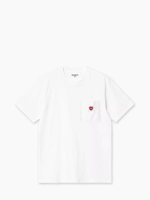 CARHARTT WIP S/S POCKET HEART T-SHIRT WHITE/RED