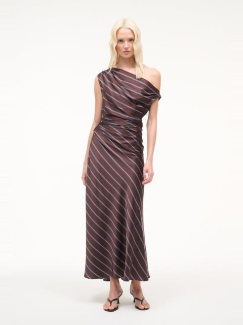STAUD PHARE SILK DRESS REDONDO STRIPE