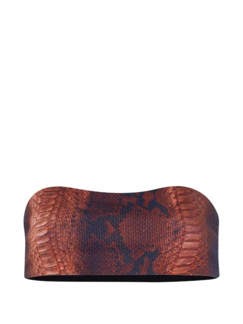 ribbed printed bra top