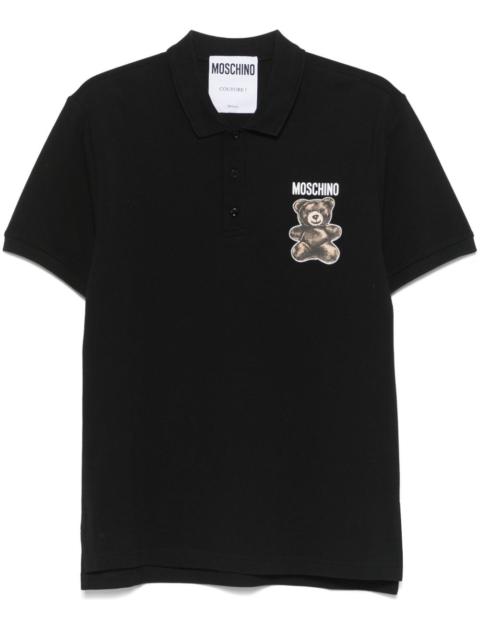 Teddy Bear-print polo shirt
