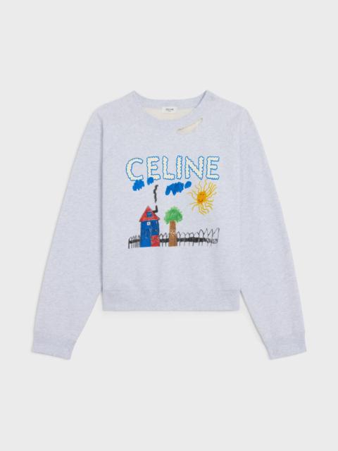 regular sweatshirt IN cotton fleece