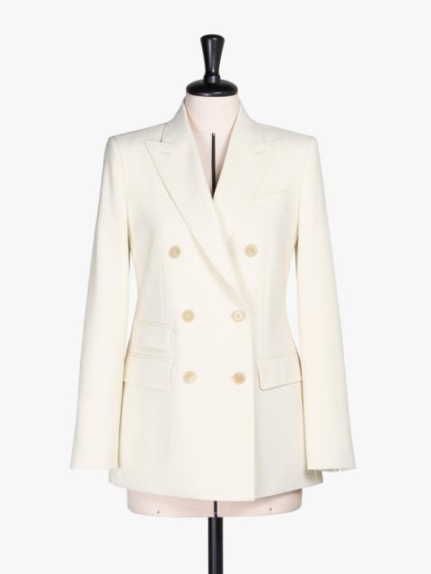 CHIFFON Double-breasted blazer in wool and mohair canvas