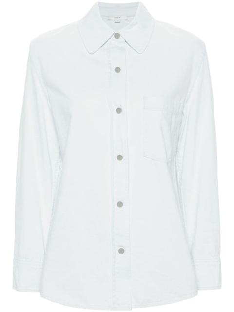 classic-collar denim shirt