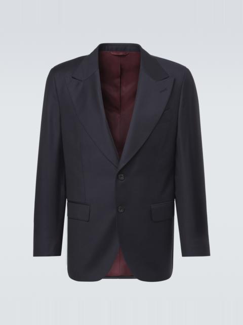 Single-breasted virgin wool blazer