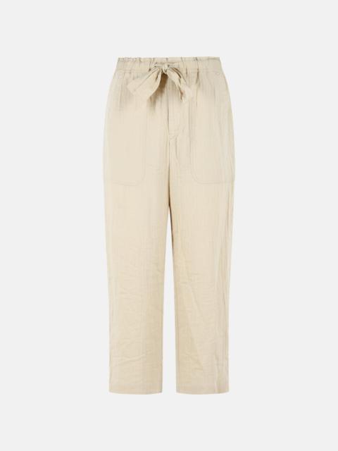 'BILNA' BEIGE COTTON BLEND PANTS