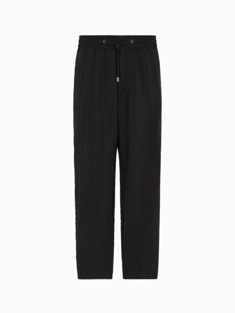 JACQUARD CUPRO FLAT-FRONT TROUSERS