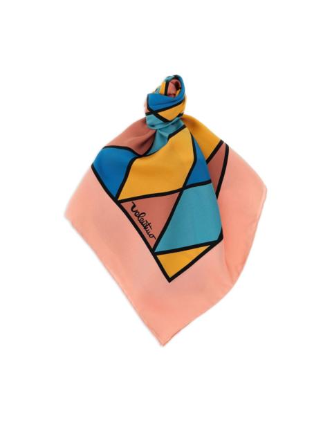 rhombelle-print scarf