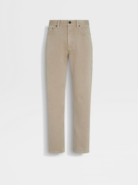 LIGHT TAUPE DÉLAVÉ ROCCIA PANTS