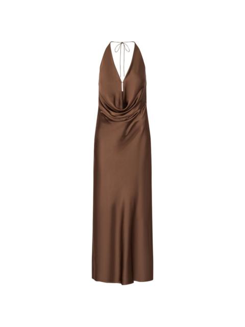halterneck maxi dress