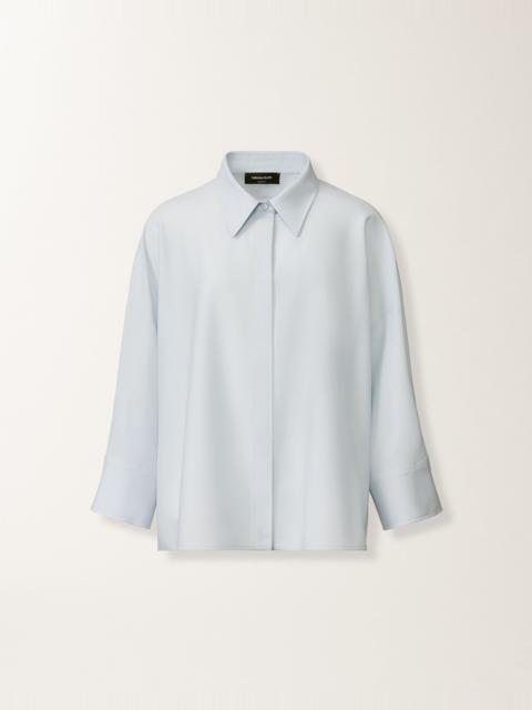 Cropped shirt in cool bistretch wool