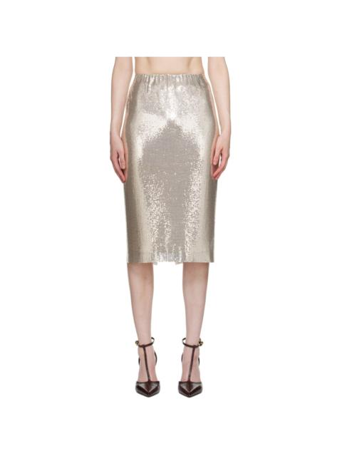 Gold Cariddi Midi Skirt