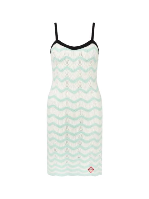 Cotton Wave Crochet Mini Dress