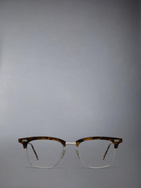 ACETATE AND TITANIUM RECTANGULAR EYEGLASSES